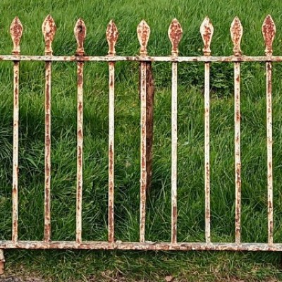 Antique wrought iron railing
