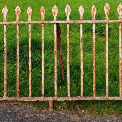 Antique wrought iron railing