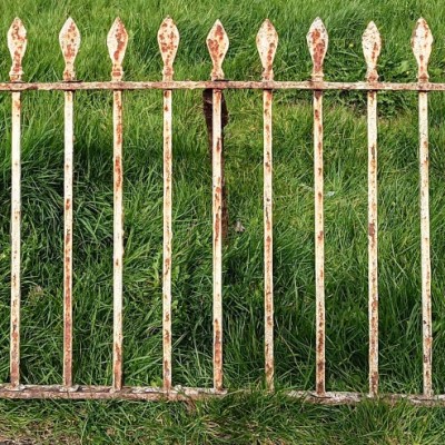 Antique wrought iron railing
