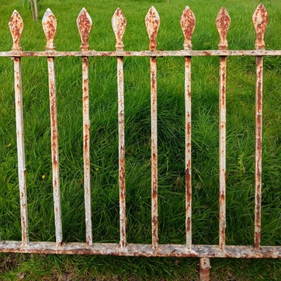 Antique wrought iron railing