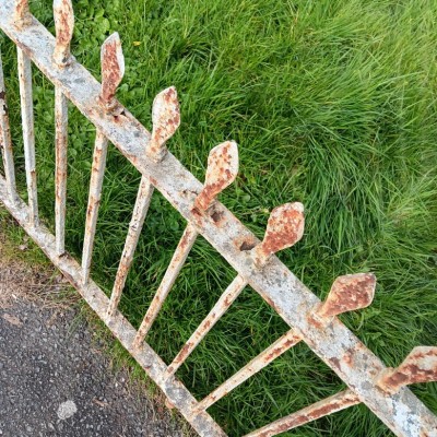 Antique wrought iron railing