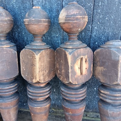 8 matching Victorian newel posts
