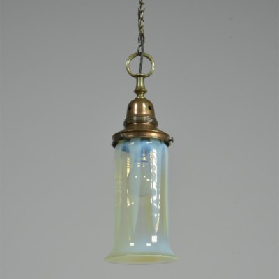 Antique Vaseline Shade Pendant Light