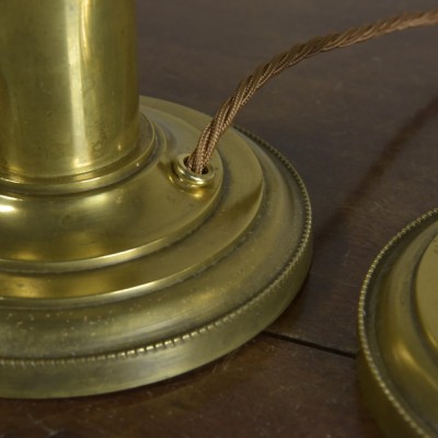 Pair Baluster  Brass Lamps