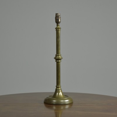 GEC Knopped Shaft Brass Lamp