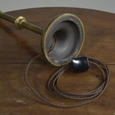 GEC Knopped Shaft Brass Lamp