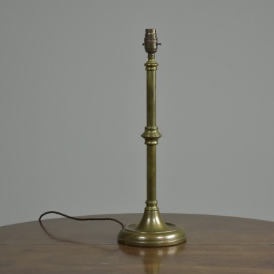 GEC Knopped Shaft Brass Lamp
