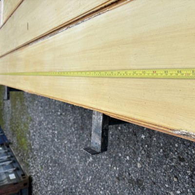 RECLAIMED MID VICTORIAN PINE CHURCH PEW SEATING/PANEL BOARD