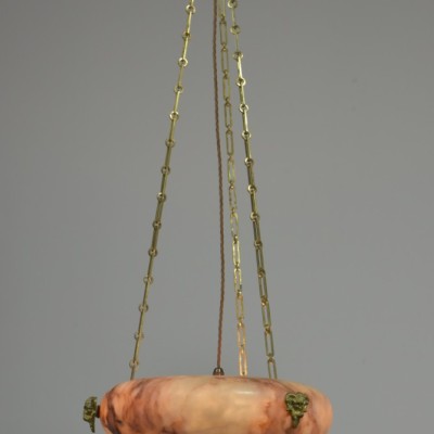 Alabaster Plafonnier Rams Mask Mounts