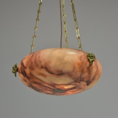 Alabaster Plafonnier Rams Mask Mounts