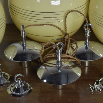 Art Deco Butterscotch Globe Lights