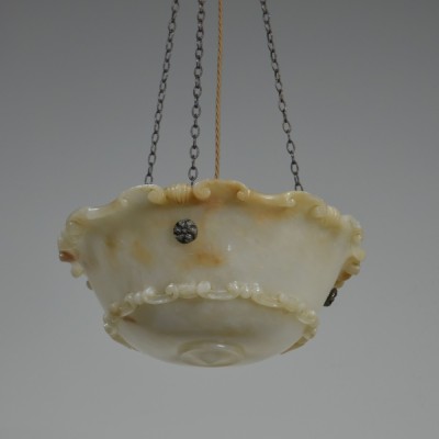 Scroll & Shell Alabaster Plafonnier