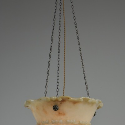 Scroll & Shell Alabaster Plafonnier