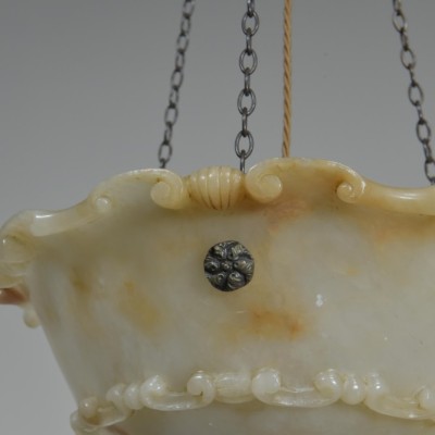 Scroll & Shell Alabaster Plafonnier