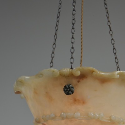 Scroll & Shell Alabaster Plafonnier