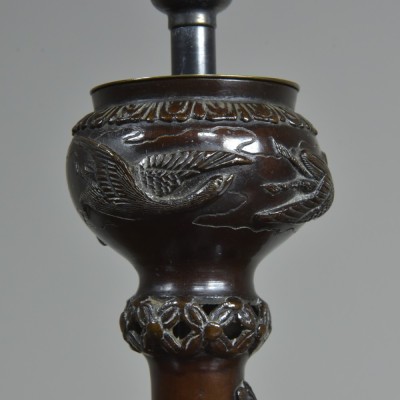 Japanese Bronze Lamps