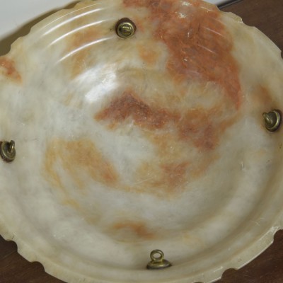 Fluted Alabaster Plafonnier
