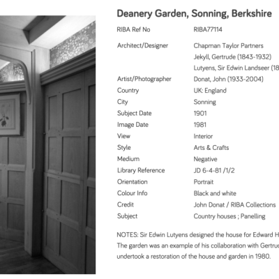 Attributed to Edwin Lutyens - Architectural Joinery salvaged from Deanery Garden