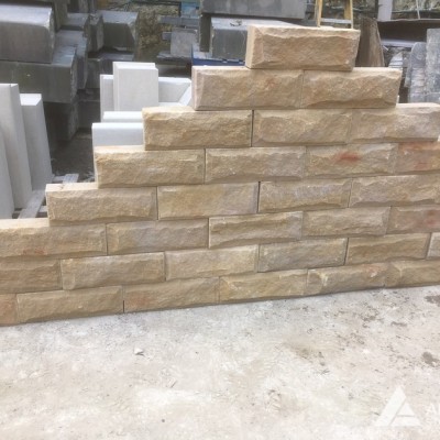 New 140mm Pitched Face Walling Stone