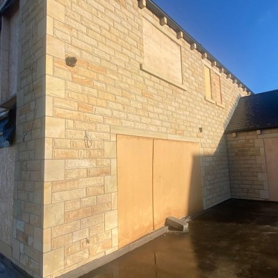 New 140mm Pitched Face Walling Stone