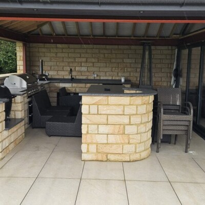 New 140mm Pitched Face Walling Stone
