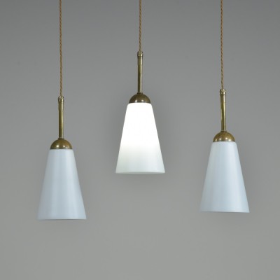 Conical Opal Pendant  Lights - Stemmed 