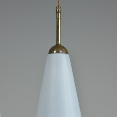Conical Opal Pendant  Lights - Stemmed 