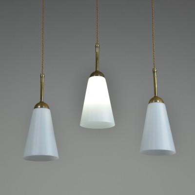 Conical Opal Pendant  Lights - Stemmed 