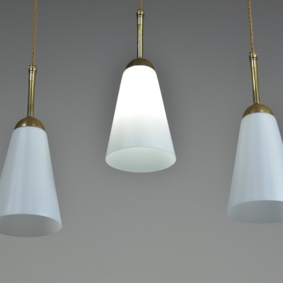 Conical Opal Pendant  Lights - Stemmed 
