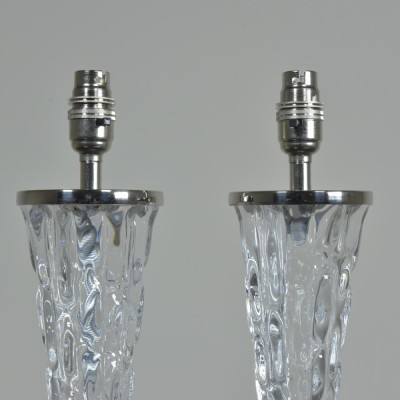 Waisted Crystal Lamps by Orrefors