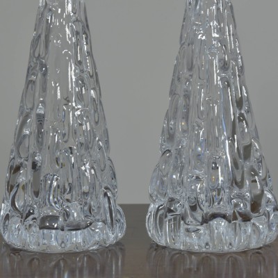 Waisted Crystal Lamps by Orrefors