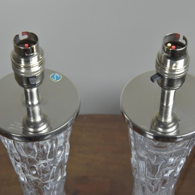 Waisted Crystal Lamps by Orrefors