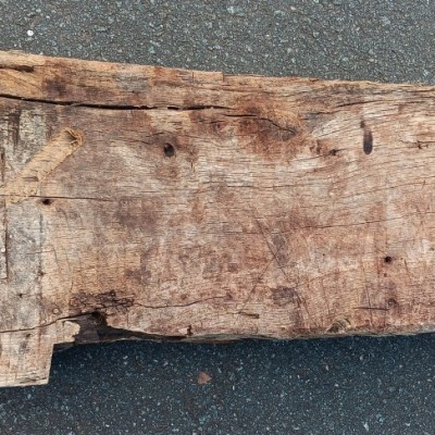 C17th oak inglenook fireplace beam