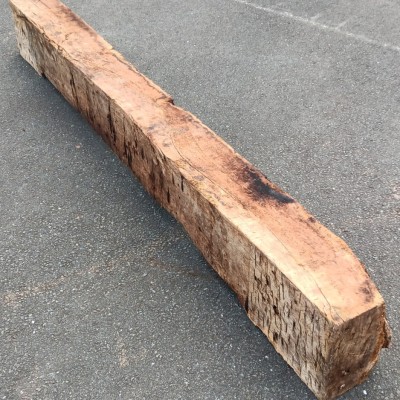 C17th oak inglenook fireplace beam