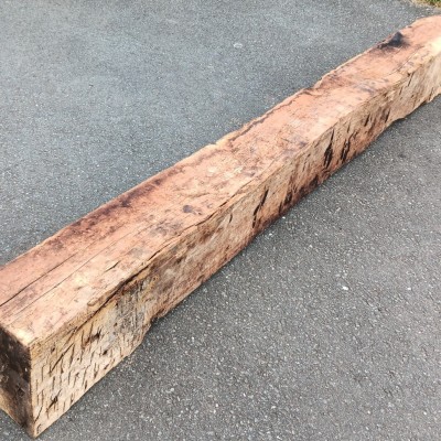 C17th oak inglenook fireplace beam