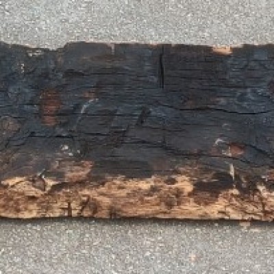 C17th oak inglenook fireplace beam