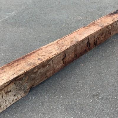C17th oak inglenook fireplace beam
