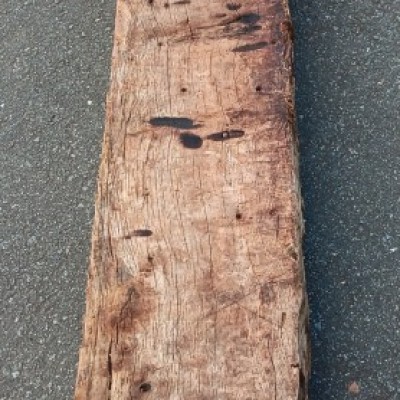 C17th oak inglenook fireplace beam