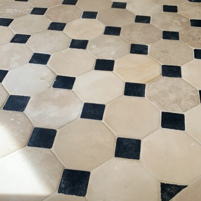 Antique French octagonal limestone 