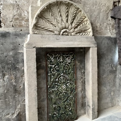 Eccentric Stone Firesurround Made From Antique Elements