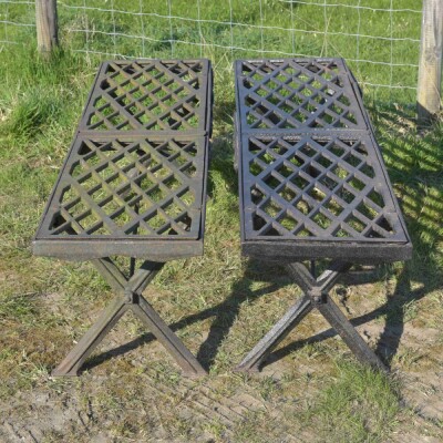 Pair Iron Greenhouse Benches