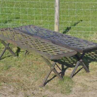 Pair Iron Greenhouse Benches