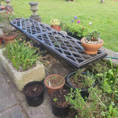 Pair Iron Greenhouse Benches
