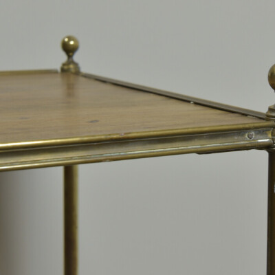 Brass & Walnut Side Table