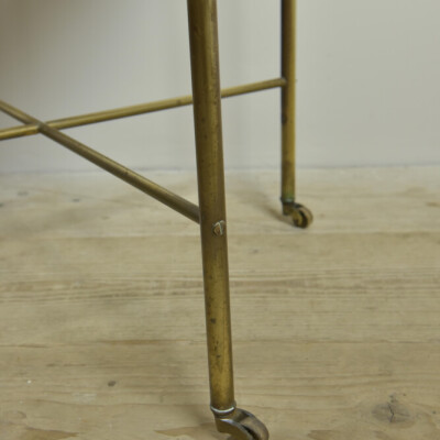 Brass & Walnut Side Table