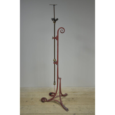 Iron & Brass Nouveau Floor Lamp