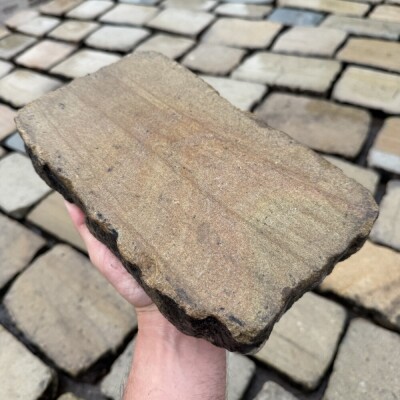 Reclaimed Sawn Yorkshire Stone Cobble Tops - Per SQM