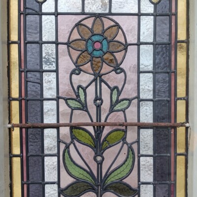  Victorian stained & painted glass window.