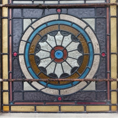  Victorian stained & painted glass window.