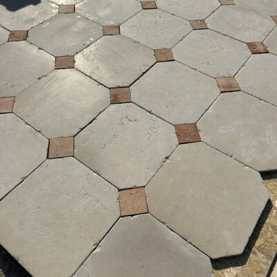 Reclaimed French octagon tiles